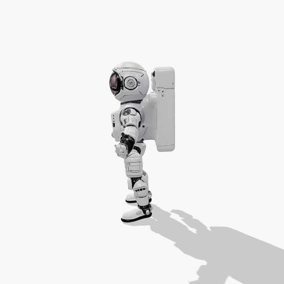 Space Explorer Robot Rigged and Animated D Character Model